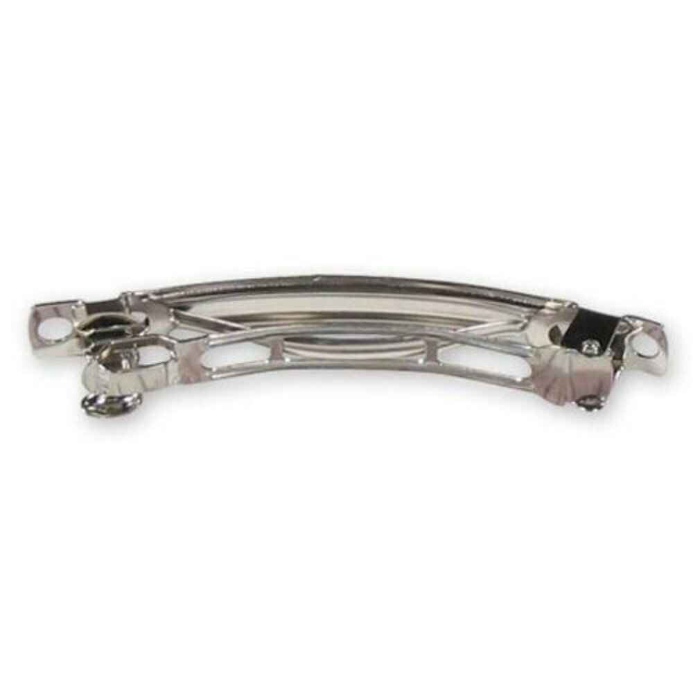 60mm 2 3/8" Long Nickel Silver Barrette Hair Clip Blanks Findings 10 pcs
